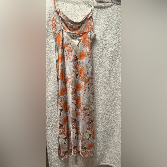 Paper Heart Cowl Neck Satin Slip Floral Dress - Picture 2 of 7